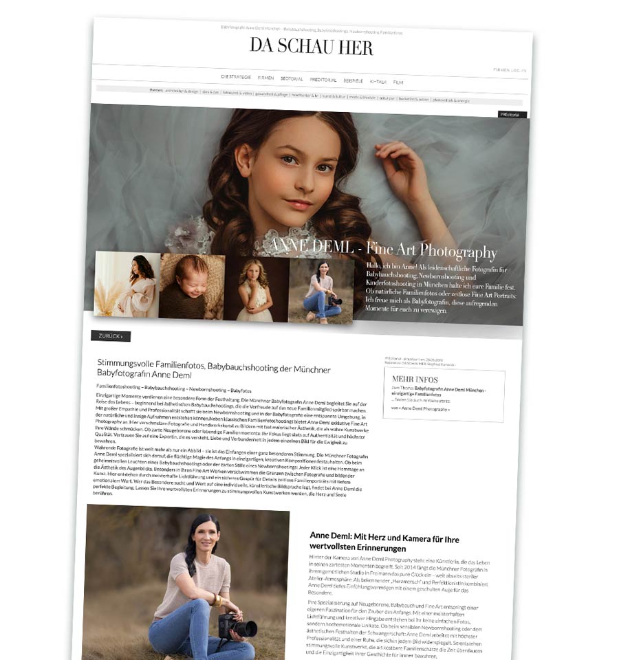 PREditorial Familienfotoshootings, Babybauchshooting, Baby Fotos und Newbornshooting von Anne Deml München