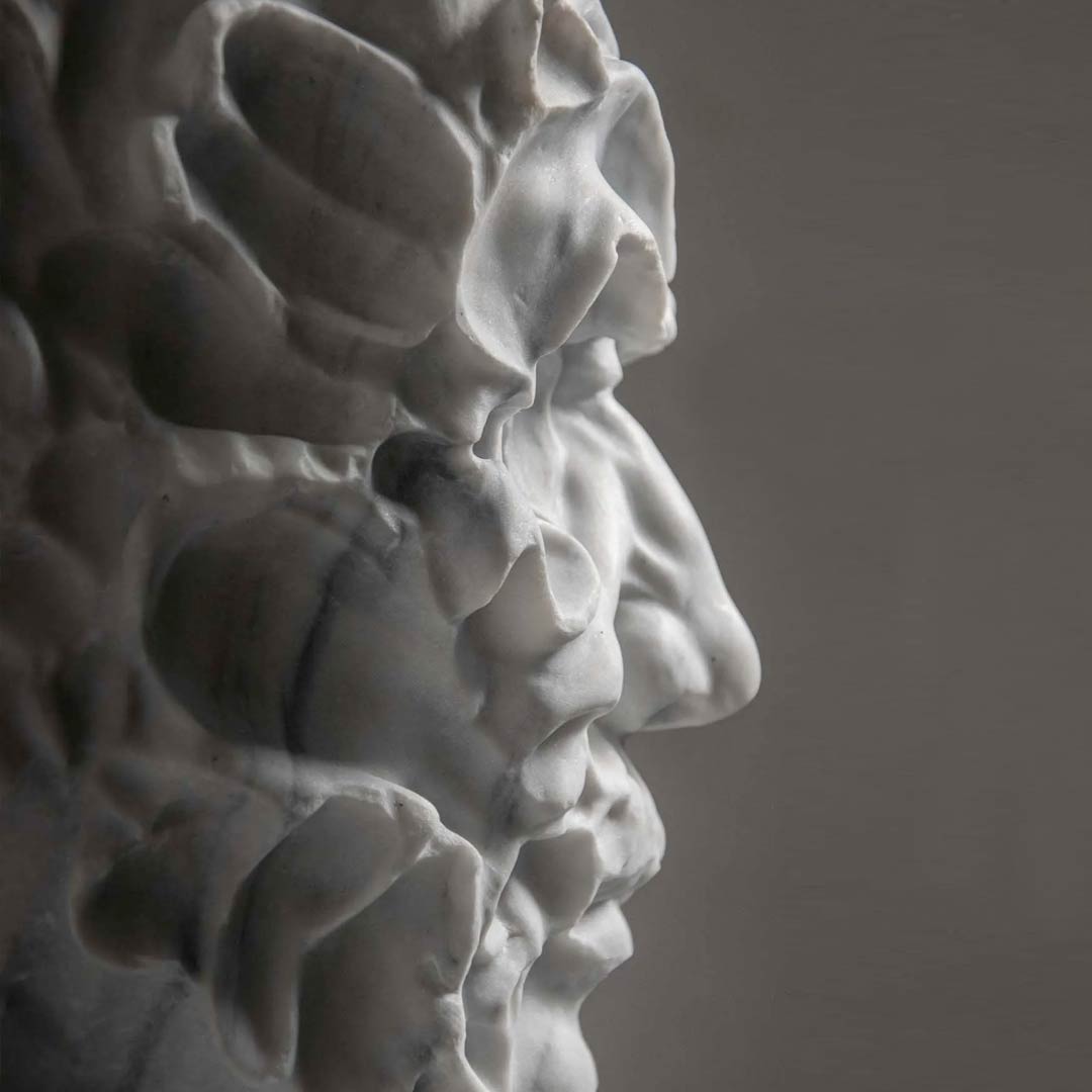 SENECA - besondere Steinskulpturen vom Bildhauer Steinbildhauer Jonas Eideloth Landau, München