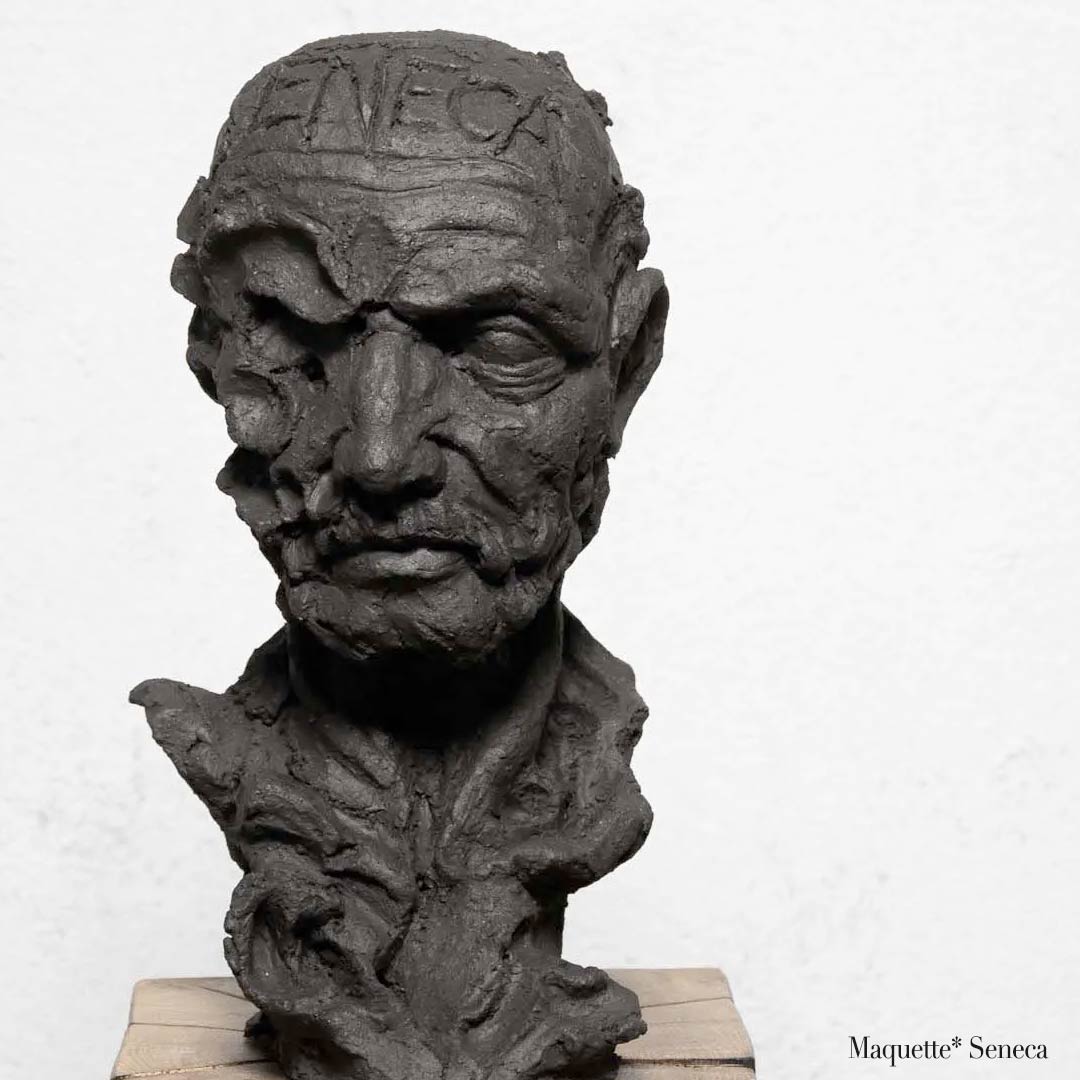 SENECA - besondere Steinskulpturen vom Bildhauer Steinbildhauer Jonas Eideloth Landau, München