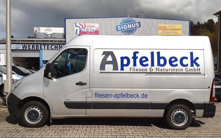 Fahrzeugbeschriftung in München - Bilder von Signus Werbetechnik 