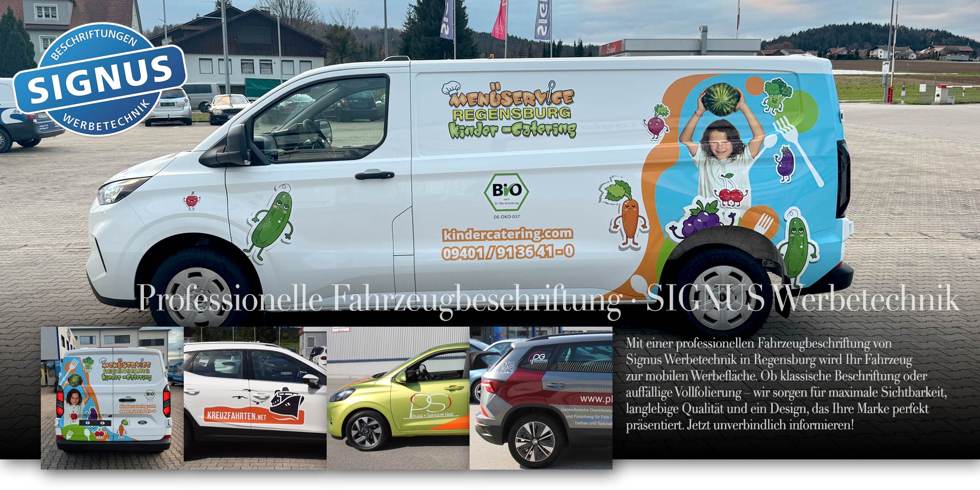 Fahrzeugbeschriftung im Raum Regensburg Landshut Passau - Bilder von Signus Werbetechnik 