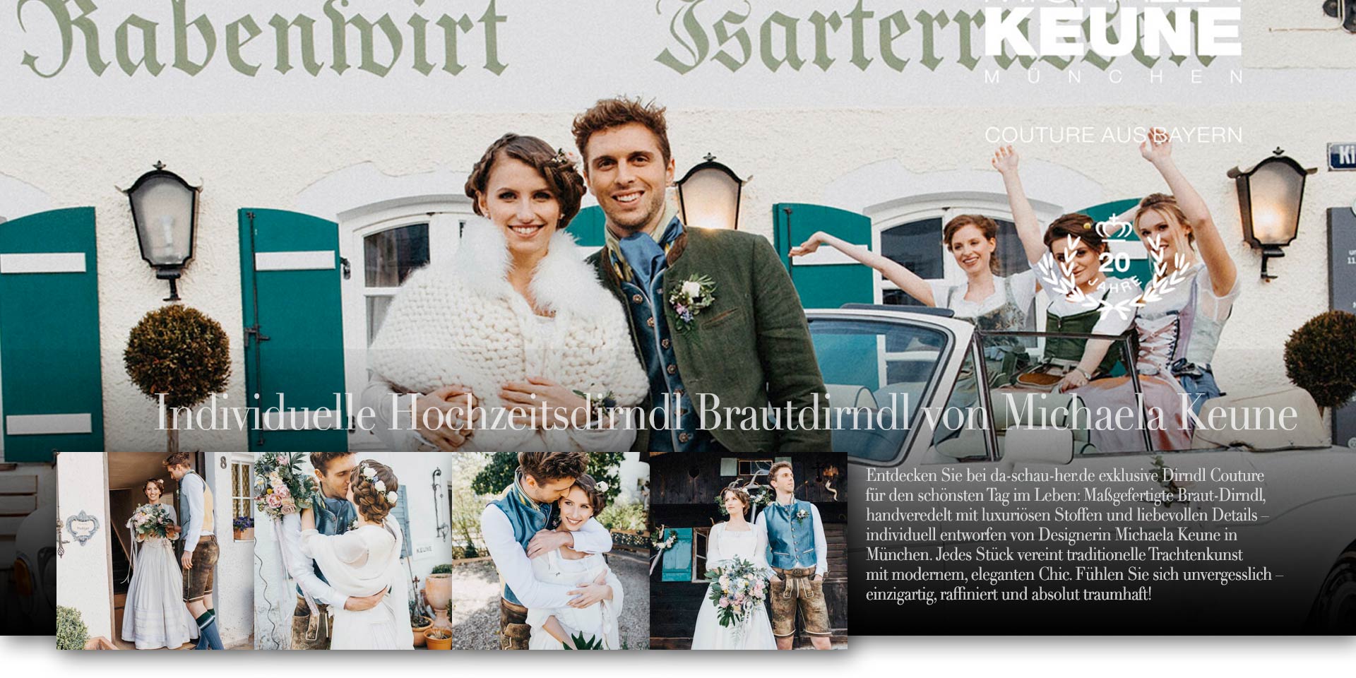 Brautdirndl, Hochzeitsdirndl aus München von Michela Keune