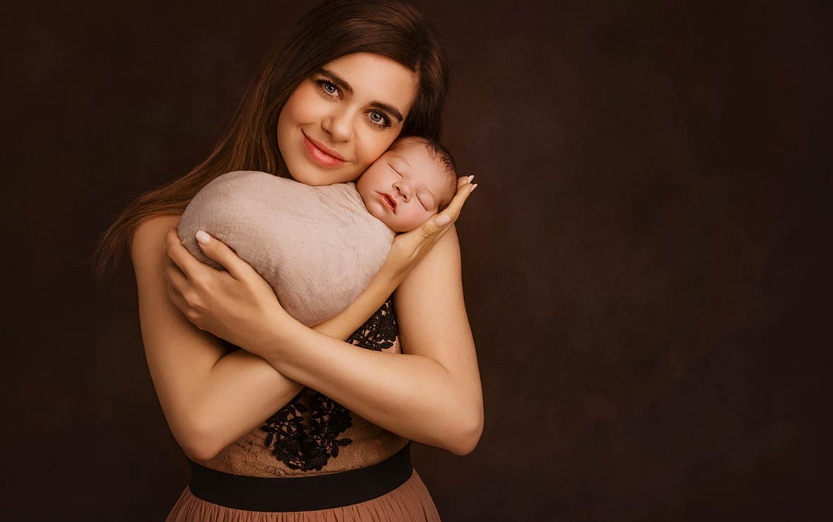 Newbornshooting Neugeborenenshooting in München mit der Babyfotografin Anne Deml