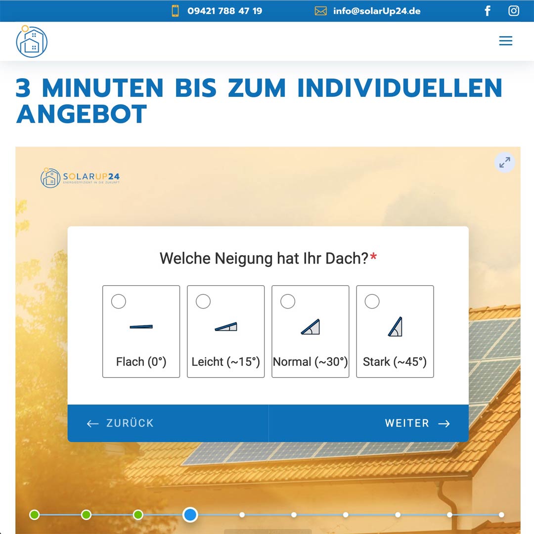 SOLARUP24 Online-Konfigurator für Ihre Solaranlage in Straubing Regensburg München Ingolstadt Landshut