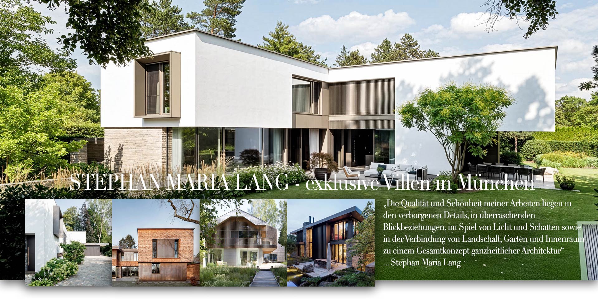 Eine exklusive Villa im Großraum München - Architekt Stephan Maria Lang