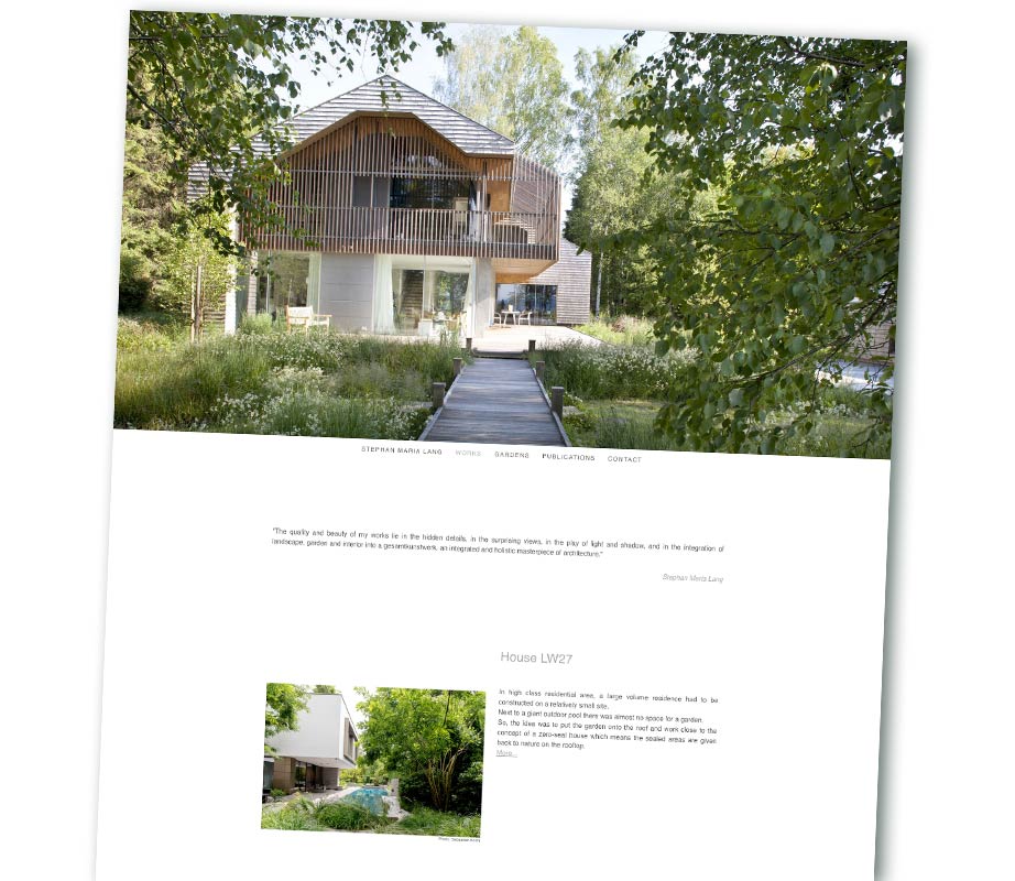 Website von  Stephan Maria Lang Architektengesellschaft mbH 